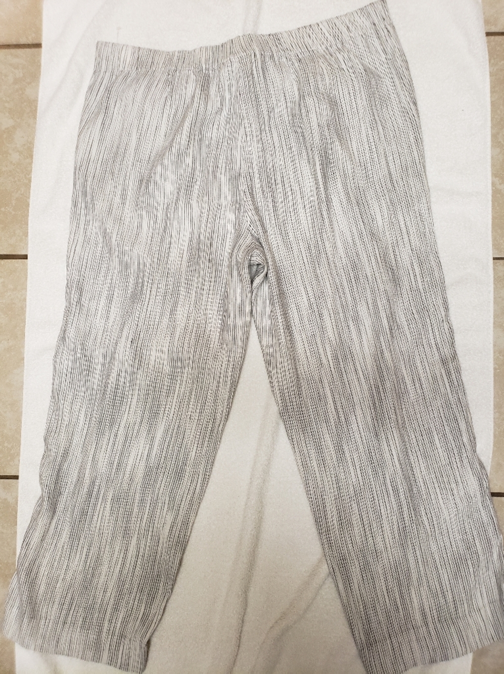 J.Jill Linen Striped Relaxed Pant Size 16 Blue/white - Picture 4 of 4